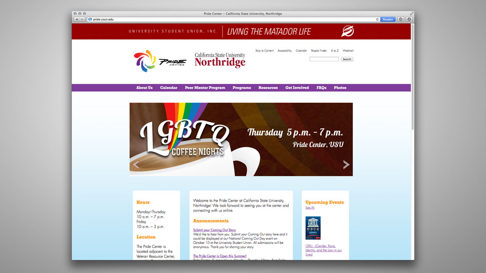 Pride Center Website